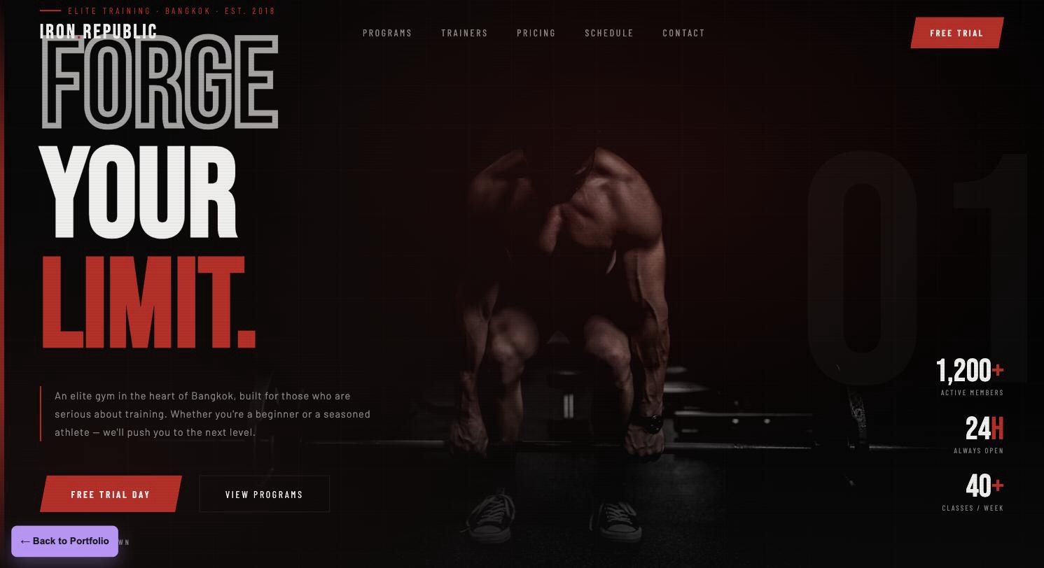 Iron Republic live page screenshot.